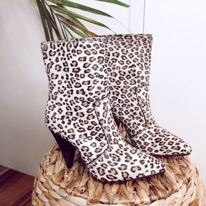 Stuart Weitzman Leopard Print Ankle Boots